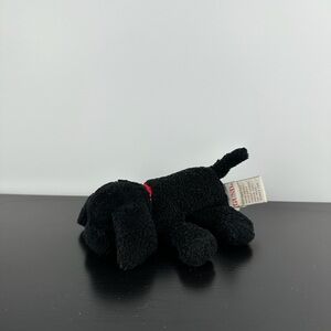 Gund Rare Little Puddles Black Lab Puppy Dog 5” #1479 Red Collar Plush Labrador